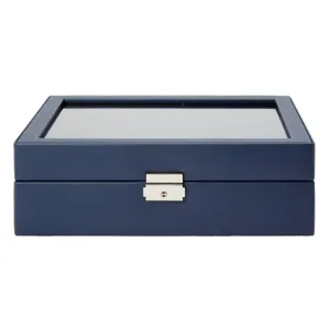 WOLF Heritage 10 Piece Watch Box - Navy