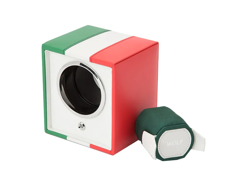 WOLF Navigator Italian Flag Single Cub Watch Winder