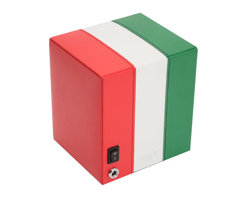 WOLF Navigator Italian Flag Single Cub Watch Winder