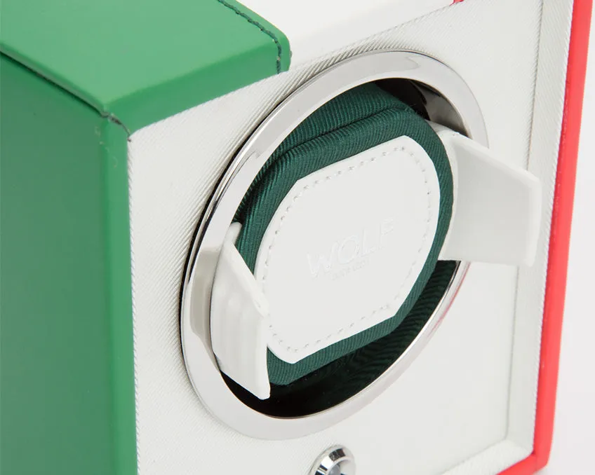 WOLF Navigator Italian Flag Single Cub Watch Winder