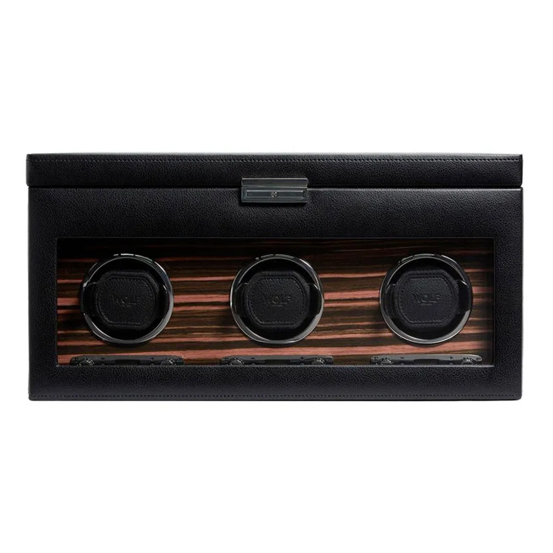 WOLF Roadster Triple Watch Winder with Storage
