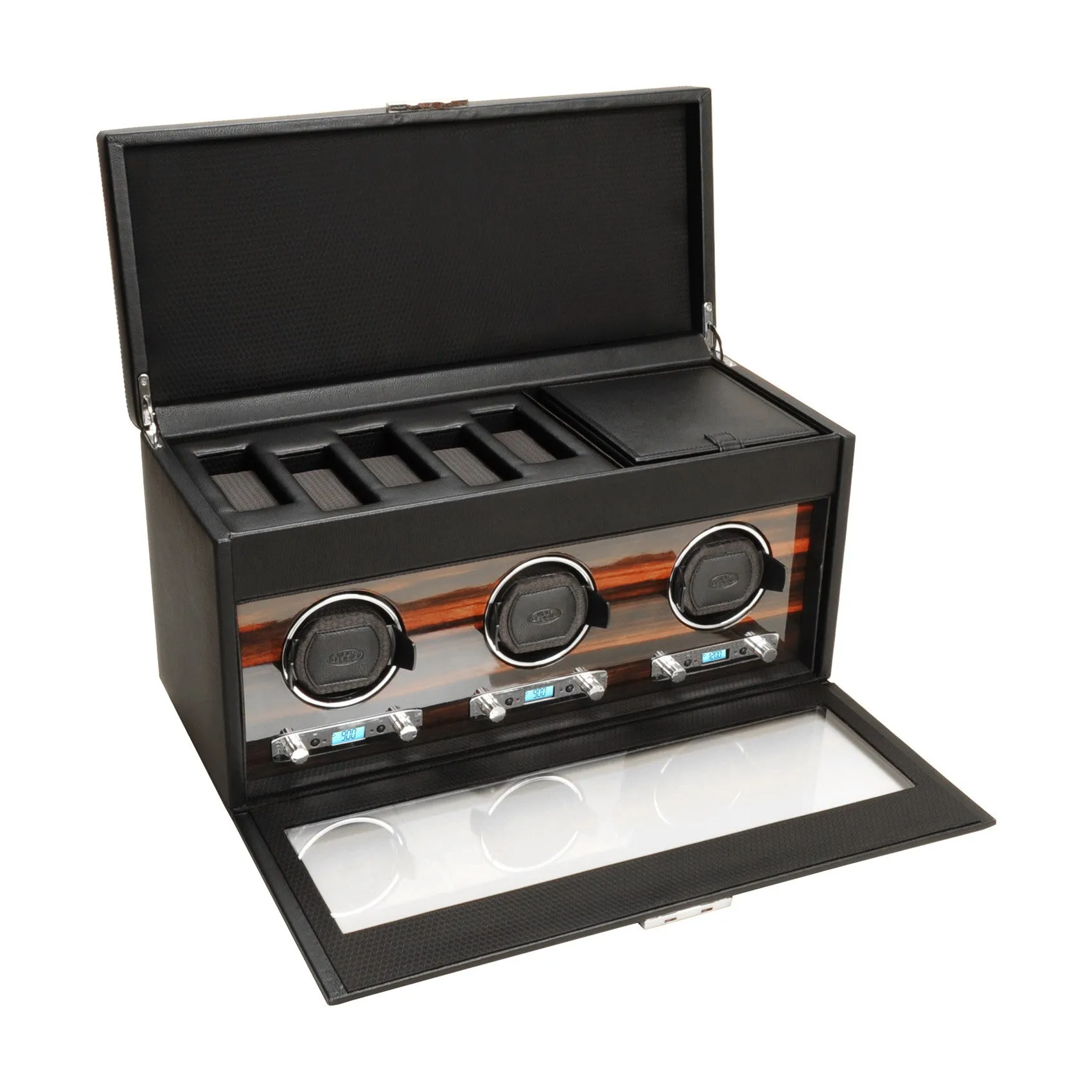 WOLF Roadster Triple Watch Winder with Storage