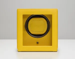 WOLF Single Cub Watch Winder with Cover - Yellow
