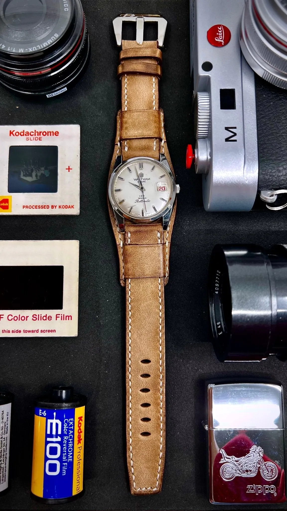 Wristwatch Band, Leather Watch strap - Bund Straps 20mm, Cuff Watch Band 22mm, Brown Genuine Leather Watch Bracelet - The Perfect Valentines Day Gift