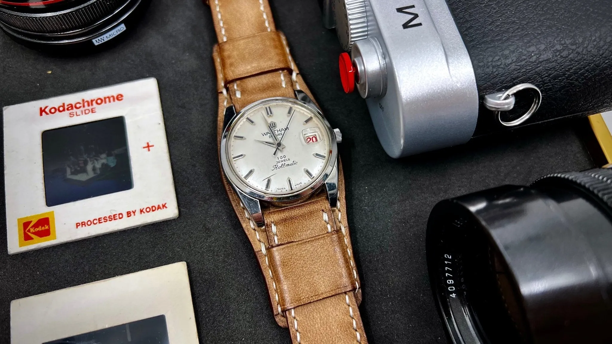 Wristwatch Band, Leather Watch strap - Bund Straps 20mm, Cuff Watch Band 22mm, Brown Genuine Leather Watch Bracelet - The Perfect Valentines Day Gift