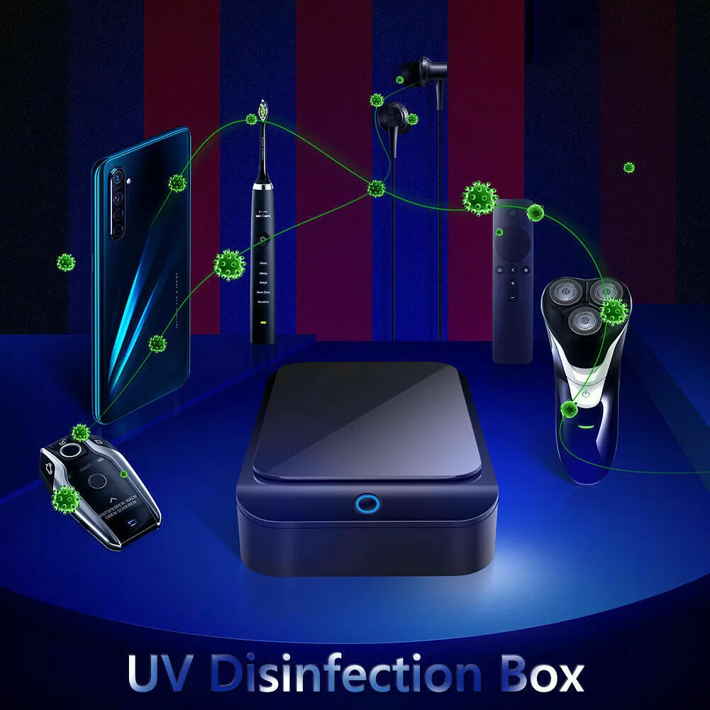 X2 UV Phone Wireless Charger Sterilizer Box Jewelry Phone Toothbrush Watch Cleaner Personal Sanitizer Disinfector black_X2