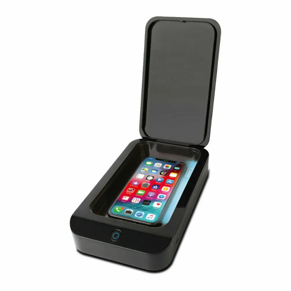 X2 UV Phone Wireless Charger Sterilizer Box Jewelry Phone Toothbrush Watch Cleaner Personal Sanitizer Disinfector black_X2
