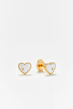 YVONNE LÉON | DIAMOND HEART EARRINGS